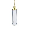 Bathroom Light Pull Chain – Polished Brass and Acrylic Crystal