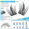 PHKERATA Natural Lash Clusters Kit Manga Lash Extension Kit Wispy