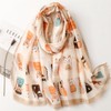 kinaviola Women's Scarf, Large Stole, Shawl, Cat, Cat, Scarf, Haori,