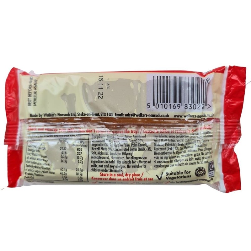 Walker's Nonsuch Brazil Nut Toffee 100g - pack of 2