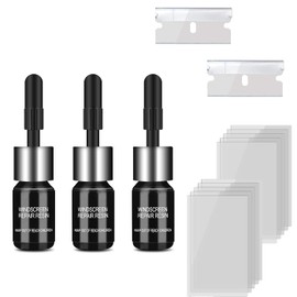 Yomagine 3 Pcs Windshield Crack Repair Kit, Automotive Glass Nano Repair Fluid Solution, Car Scratch Remover, Window Screen Repair Kit