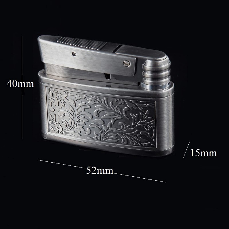 Vintage Kerosene Lighter Retro Embossed Antique Style Petrol Lighter Collection