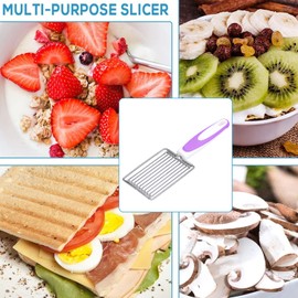 Luncheon Meat Cutter,Stainless Tomato Slicer Fruits Cutter Luncheon Meat Slicer with Handle Cheese Boiled Egg Ham Tomato Serrated Slicing Knife