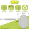 Green Earth, 10-Inch, 125-Count, Compostable Plates, Natural Bagasse (Sugarcane Fiber),