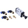 JZGRDN 4-Way 3-Position Manual Air Valve With Five 1/4 Inch