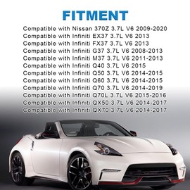 JDMON Fuel Injectors Compatible with Nissan 370Z INFINITI EX37 FX37 G37 M37 Q40 Q50 Q60 Q70 Q70L QX50 QX70 3.7L V6 2008-2020 Replacement for FJ1016 16600-EY00A 16600EY00A 6Pcs