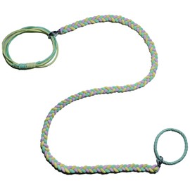 Elastic Spiral Hair Ties for Fine Thin Hair, 18" Cute Soft Pony Tails Wrap Hair Tie Colorful Braided Ponytail Holders for Women Girls Stretchy Hair Bands for Wind Sports Motorcycle Skiing -Single