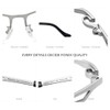 FONEX Pure Titanium Glasses Frame Men Square Eyeglasses Optical Eyewear