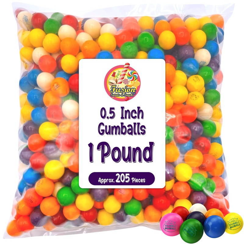 Gumballs Bulk 1/2inch 1 Pound Bag - Gumballs For Gumball