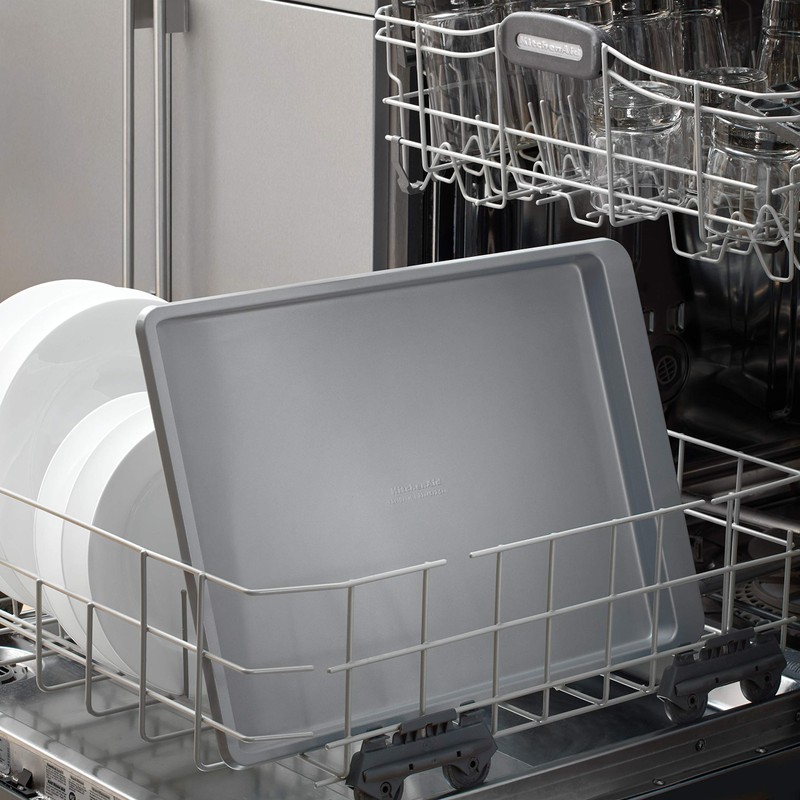 KitchenAid 13x18in Nonstick Aluminized Steel Cookie Slider, Silver