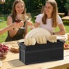 Yaoyiizy Wood Silverware Caddy Utensil Caddy for Party, Cutlery Holder