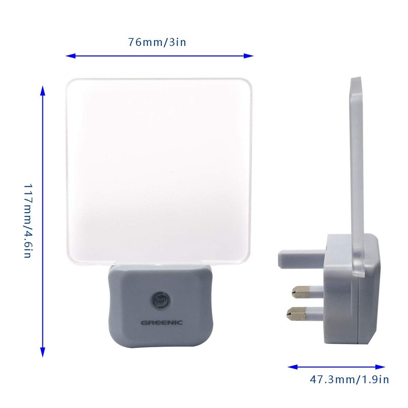 Greenic Night Light,Dusk to Dawn Light Sensor,Automatic Plug in LED