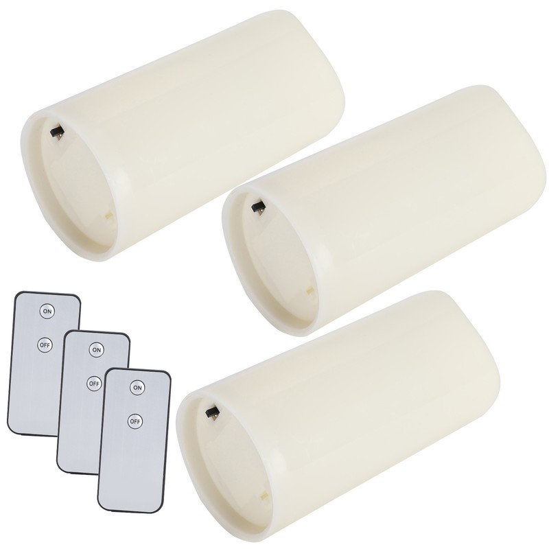 3PCS Remote Control Electronic LED Simulation Candle Lamp for Home