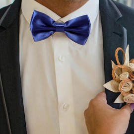 BESPORTBLE Cummerbund Handkerchief Cummerbunds Squares - 3pcs Bow Ties Cummerbund for Men Bow Tie and Cummerbund Set Men's Cummerbund Bow Tie Set Cummerbund for Men Blue