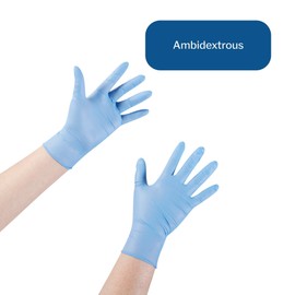 McKesson Confiderm STR Sterile Nitrile Exam Gloves - Powder-Free, Latex-Free, Ambidextrous, Textured Fingertips - Blue, Size Medium, 50 Count, 4 Boxes, 200 Total