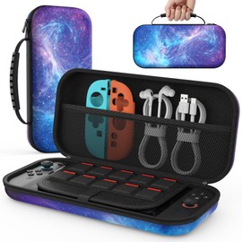 MoKo Switch2 ケース スイッチ2 ケース 第2世代保護カバー 収納バッグ 防塵 防汚 耐衝撃 ストレージカバー EVA素材 耐衝撃 全面保護 大容量 ゲームカード ソフト/ケーブル/イヤホンなど小物収納可能 持ち運び便利 Starry