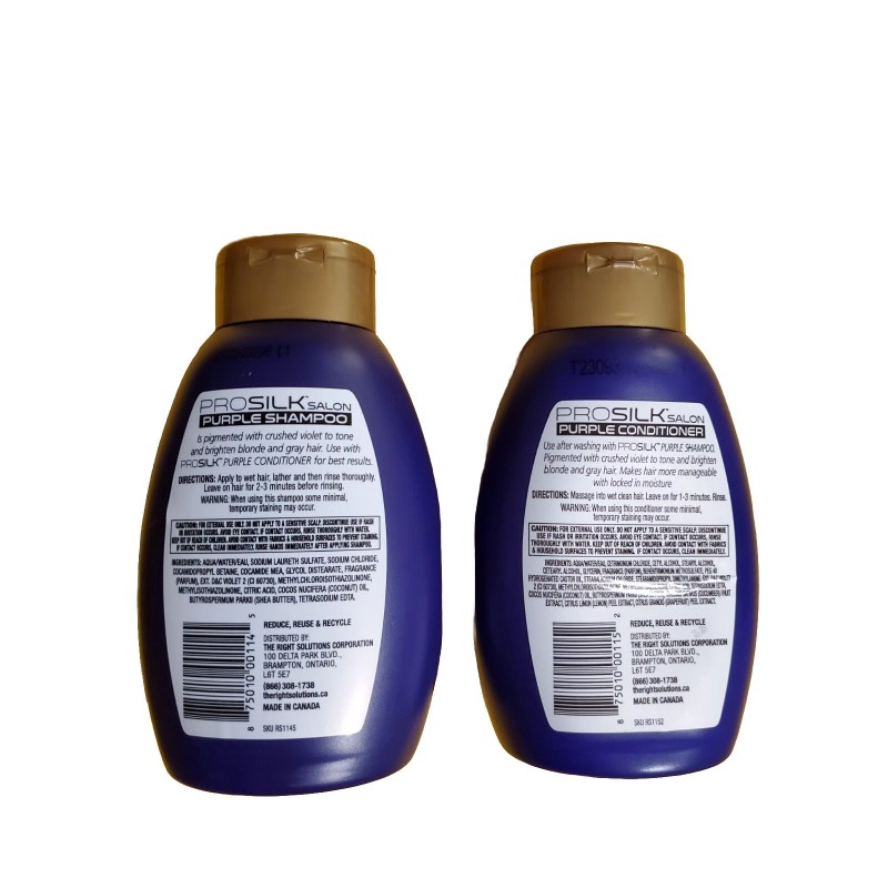 Salon Pro PRO SILK SALON Purple Shampoo And Conditioner With