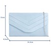 fi9 Ladies Stylish Suede Envelope Style Bridal Wedding Evening Clutch