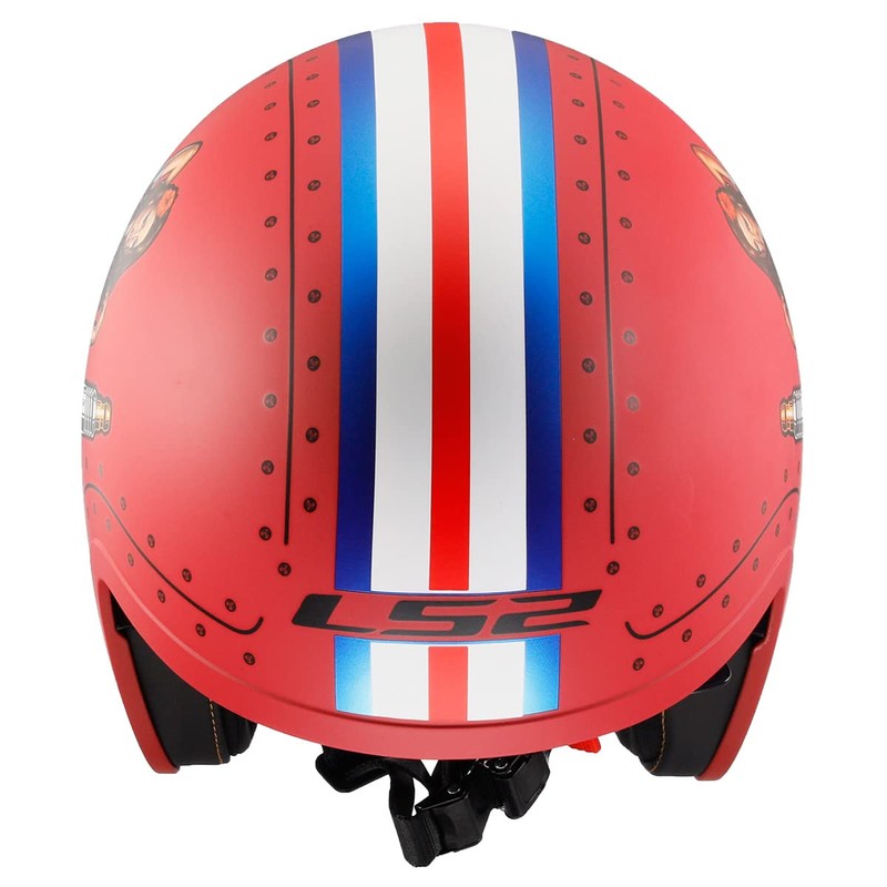 LS2 Helmets Open Face Spitfire Spark Helmet (Primer Red -