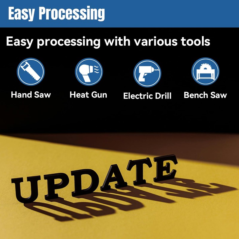 2PACK Black Acrylic Sheets 24×36×1/4‘’ Thick Plexiglass Sheets Plastic Sheet