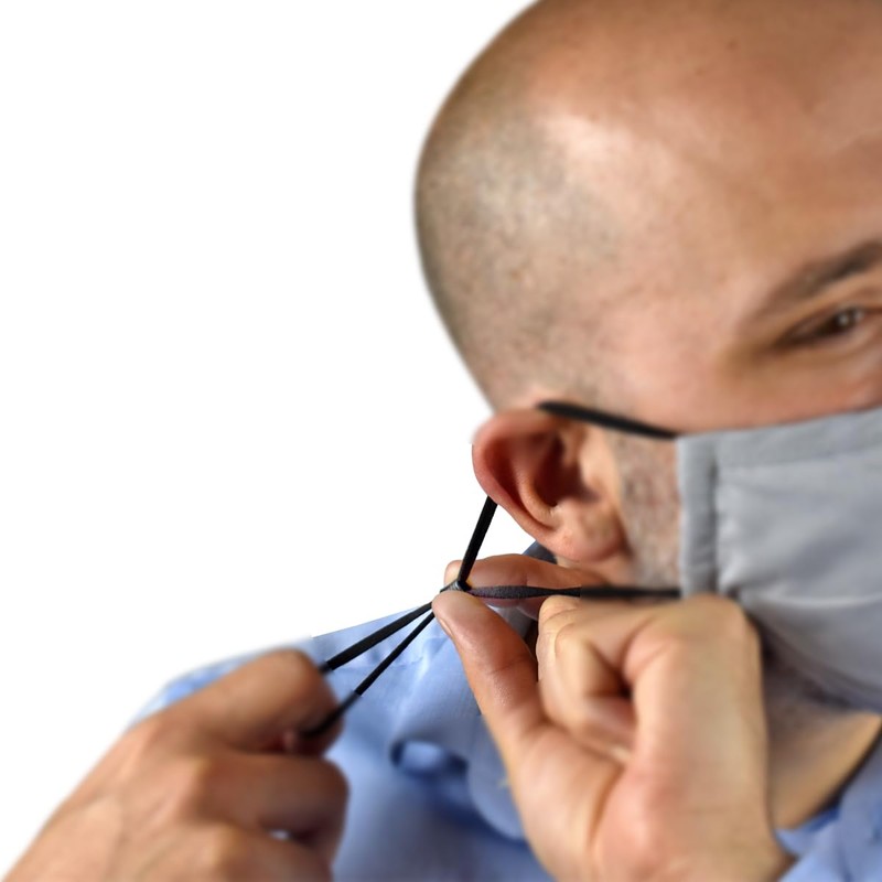 Triplast grey Washable Face Masks With Filters Adjustable And Reusable