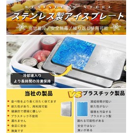 Stainless Steel Ice Pack, Long Lasting, Compact Ice Pack, Double Speed Freezing & Incredible Cold Retention, Best Cooler, Reusable Cooler, Outdoor Leisure, Thin, Lunch Box, Cool, Rectangular, Cool