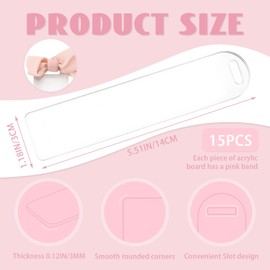 SNOMEL 15 Pieces Clear Acrylic Bookmark Blanks with Ribbon, Rectangle Transparent Bookmarks, DIY Craft Bookmarks Tags Accessories for Reading Lovers Graduation Back to School Presents
