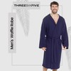 Sock Stack Men's Hooded Waffle Robe Dressing Gown Bathrobe for