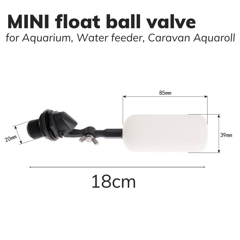 Hicello 1/2" Float Ball Valve Adjustable Mini Water Level Control