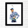 RORY MCILROY | GOLF | HAND DRAWN FRAMED ILLUSTRATION PRINT
