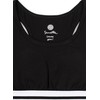 Sanetta Bustier Schwarz Reggiseno Sportivo, Super Black, 140 cm Bambina