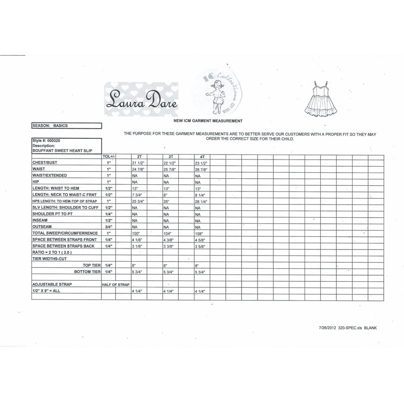 I.C. Collections Big Girls White Bouffant Sweetheart Slip, 12