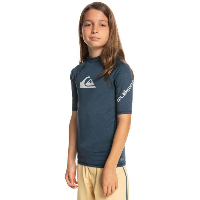 Quiksilver Boy's All Time SS Youth Rash Guard Shirt (Pack