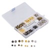 240Pcs Leather Rivet Double Caps Tubular 2 Sizes Metal Set