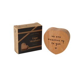 CGB Giftware | Send With Love 'No One Measures Up To You' Heart Tape Measure | Oak Tape Measure | Mother's Day | Father's Day | GB07652