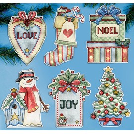 Design Works Crafts Country Christmas Counted Cross Stitch Ornament Kit, Multi