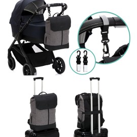 Backpack Waterproof Leather Baby Diaper Bag For Mom Dad Outdoor Travel Camping Hiking Beach Laptop Dry Bags (Grey)