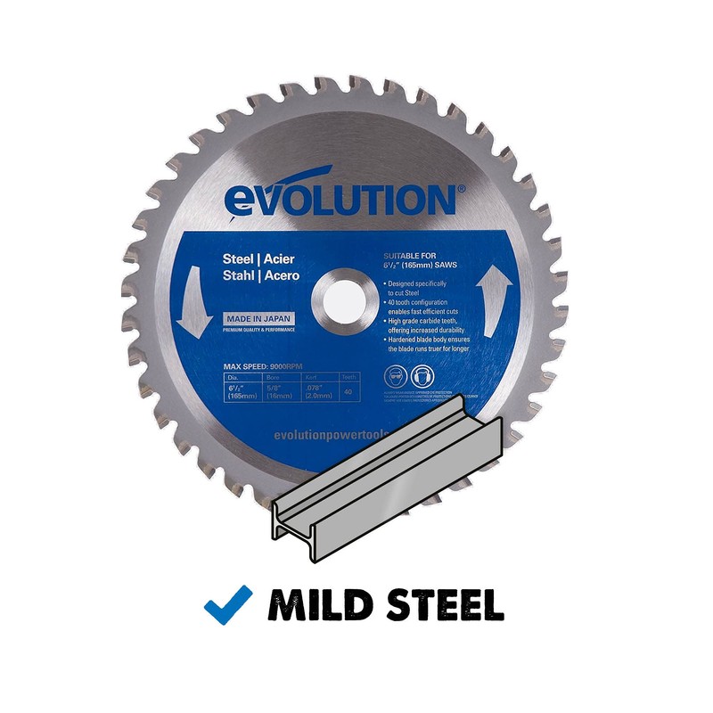 Evolution Power Tools 6-1/2BLADEST Steel Cutting Saw Blade, 6-1/2-Inch x