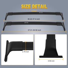 OCPTY Roof Rack Cross Bars Fit for Nissan Kicks 2017 2018 2019 2020 2021 Luggage Racks Rooftop Cargo Carrier Bag Luggage Kayak Canoe Bike Snowboard Skiboard(Fits Side Rails Models ONLY)