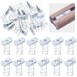 Mardatt 16Pcs Strut Channel Nuts, 1/4"-20, 5/16"-18, 3/8"-16, 1/2"-13 Spring Channel Nuts with Standard Spring, Zinc Plated Spring Strut Nuts for Strut Channel