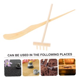 VILLFUL 1 Set Mini Zen Garden Tools Rake Accessories for Art Zen Rake Needle Creative Decoration for Home Office
