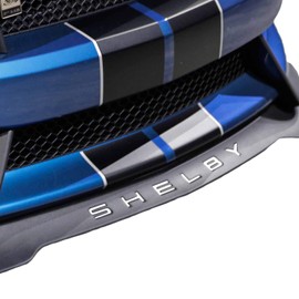 Bogar Tech Designs - Front Lip Splitter Vinyl Decal Letters Compatible with Mustang Shelby GT350 2015-2019, Gloss White