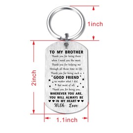 LGQDYMZ Brother Gifts for Birthday - Brother Keyring from Sister - Best Brother Idea Gifts for Birthday Christmas Wedding