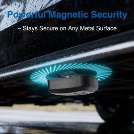 Magnetic Key Box for Under Car, Waterproof Combination Lock Box with Strong Magnets, Resettable 4-Digit Code Holder for Car Truck SUV Outdoor Hide a Key
