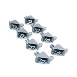 ReplacementScrews Gray Shelf Support Pins Compatible with IKEA Part 106422 (Pax, KOMPLEMENT, TRYSIL) (Pack of 8)