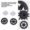 4 Sets Suitcase Repair Wheels with Covers PVC Wheel Casters