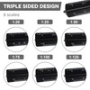 2Pcs Architectural Scale Ruler, Black Aluminum Triangular Scale Ruler 30cm,