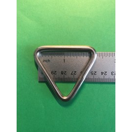 US STAINLESS 5 Pieces Stainless Steel 316 Triangle Ring Welded 1/4" x 2" (6mm x 50mm ID) Marine Grade Loop