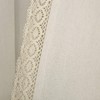 Lush Decor Ivory Rosalie Window Curtains Farmhouse, Rustic Style Panel