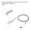 MECCANIXITY 2pcs PT100 RTD Thermocouple Stainless Steel M8 Temperature Sensor